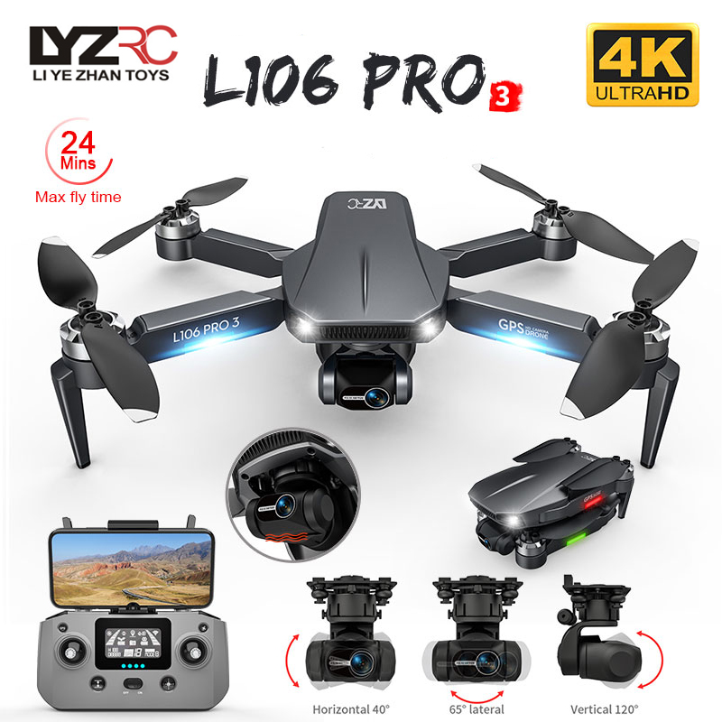 Drone Gimbal 3 Axis - L106 Pro 3 Дрон 5G WIFI